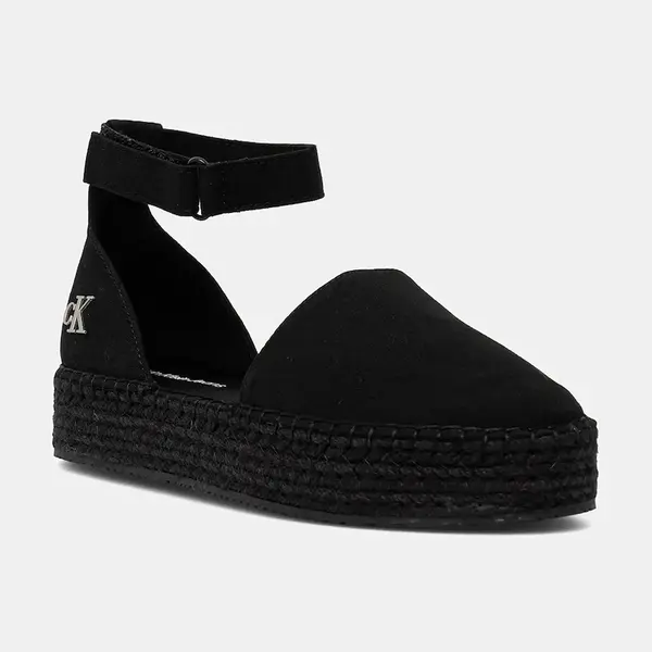Espadrilky Calvin Klein Jeans FLATFORM ESPADRILLE SLING MG čierna farba, na platforme, YW0YW01735