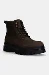 Nubukové topánky Calvin Klein Jeans LUGGED LACEUP BOOT OXF HIKING NB