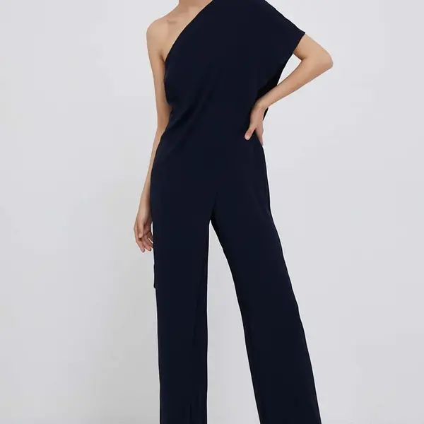 Overal Lauren Ralph Lauren tmavomodrá farba, s holým chrbtom, 253909456