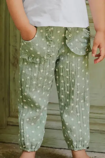 Detské nohavice s prímesou ľanu Tartine et Chocolat