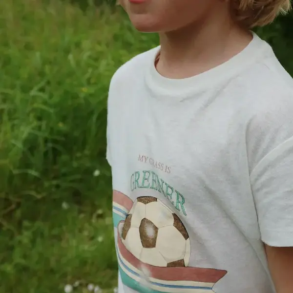 Detské tričko zo zmesi ľanu Konges Sløjd ERA TEE OCS