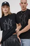 Bavlnené tričko 47 brand MLB New York Yankees čierna farba, jednofarebné, BB017TEMIME544089JK