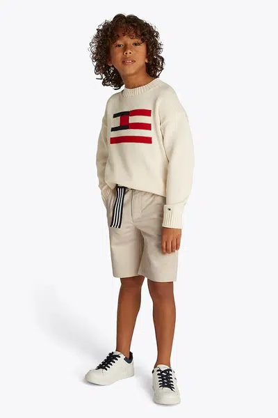 Šortky Tommy Hilfiger béžová farba, KB0KB09474
