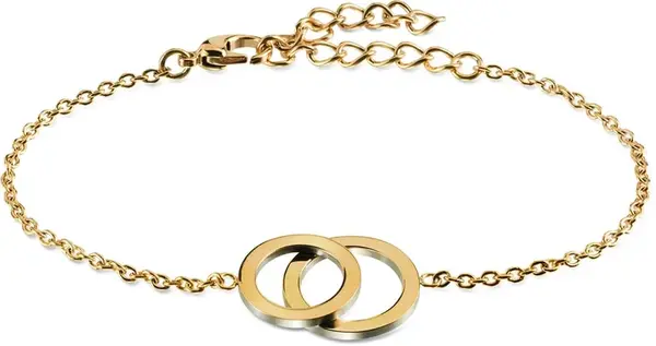 Boccia Titanium Pozlacený titanový náramek 03019-02