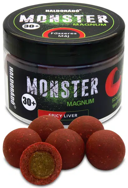 Haldorádó plovoucí boilie pop-up boilies monster magnum 180 g 30 mm - pikantní játra