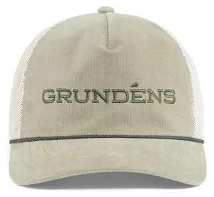 Grundéns kšiltovka cord wordmark trucker light olive