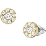 Fossil Pozlacené náušnice pecky s krystaly JF04375710