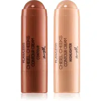 Barry M Chisel Cheeks krémový bronzer a rozjasňovač v tyčince duo balení 2x5 g