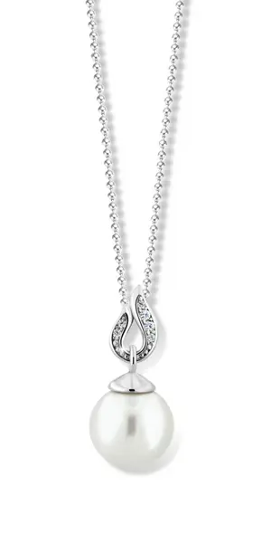 Cutie Jewellery Působivý perlový přívěsek z bílého zlata Z6297-3153-40-X-2