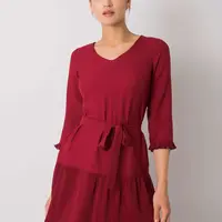Dress-LK-SK-507733.80P-burgundy