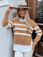 Dámsky dlhý sveter ASTRIDA Farba camelová DSTREET