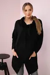 Tunic with a clutch front Oversize black