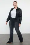 Trendyol Curve Anthracite High Waist Comfort Flare Fit Jeans
