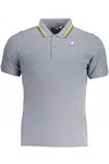 K-WAY GRAY MEN'S SHORT SLEEVED POLO SHIRT