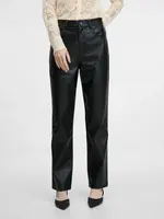 Black leatherette women's trousers ORSAY - Women's