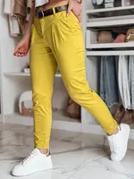 Dámske chinos nohavice MODELA s opaskom, musztardové
