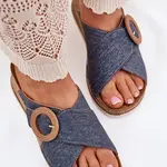 Dámske Sandále Na Klíne S Dekoratívnou Prackou Inblu