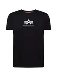 ALPHA INDUSTRIES Tričko  čierna / biela