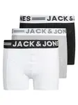 Jack & Jones Junior Nohavičky  sivá melírovaná / čierna / biela