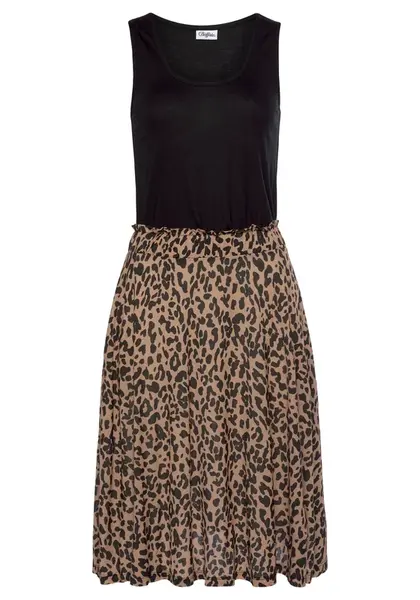 BUFFALO Šaty  svetlohnedá / čierna