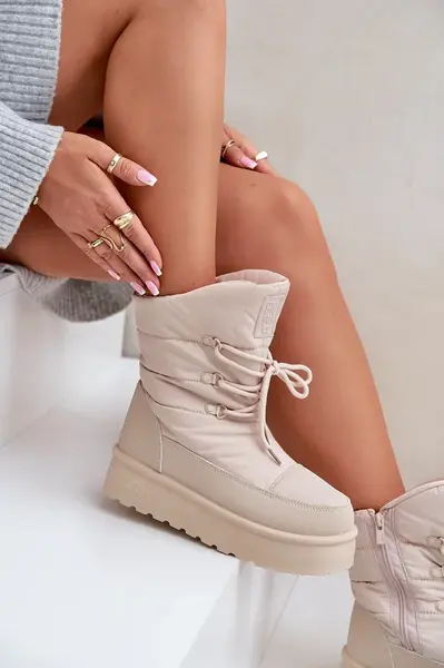 BIG STAR SHOES Sněhule Na Platformě Na Zip Big Star