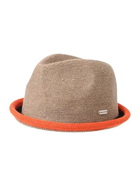 chillouts Klobúk 'Boston'  kapučíno / oranžová