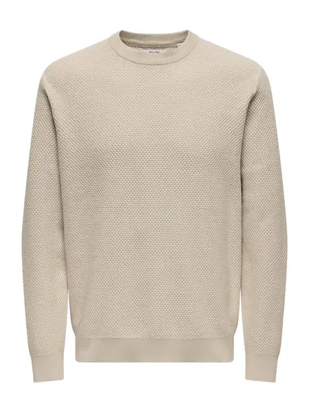 Only & Sons Sveter 'ONSMORGAN'  striebornosivá