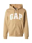 GAP Tepláková bunda 'HERITAGE'  svetlohnedá / biela