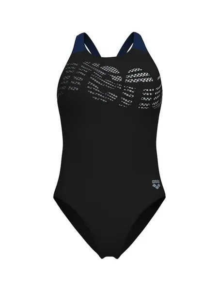 ARENA Jednodielne plavky 'FLOWING'  čierna / biela