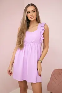 Šaty s volánky na bocích fialové