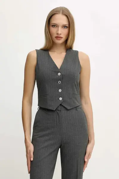 Vesta Morgan šedá barva, jednořadá, CBOKY.F