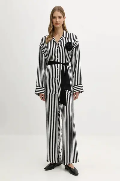 Košile a kalhoty The Sleeper dámská, černá barva, FW2436CS