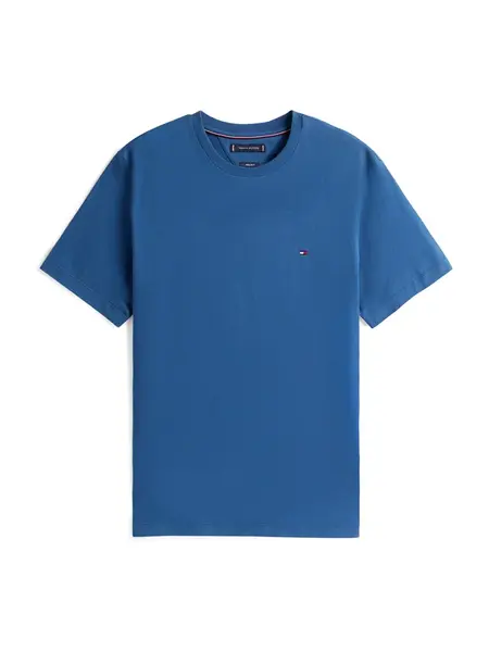 TOMMY HILFIGER Tričko 'Flag Embroidery'  enciánová