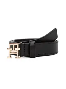 TOMMY HILFIGER Opasky 'TH Monogram Plaque Buckle'  čierna