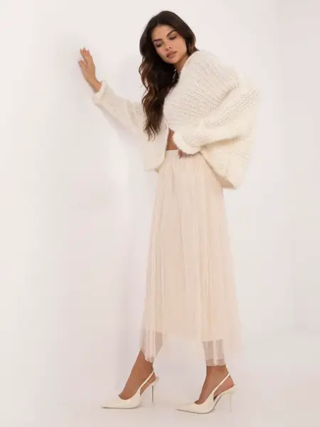 Béžová maxi sukně