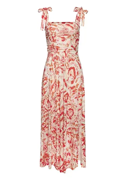 BUFFALO Letné šaty  béžová / krémová / homárová / ružová