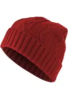 Čepice Beanie Cable Flap - červená