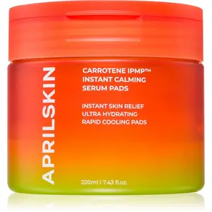 APRILSKIN Carrotene IPMP Instant Calming Serum Pads čistiace tampóny s upokojujúcim účinkom 80 ks