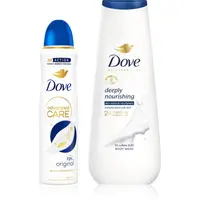 Dove Advanced Care Deeply Nourishing výhodné balení deodorantu a sprchového gelu