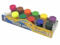 Sada 12 barev s štětcem – omyvatelné barvy