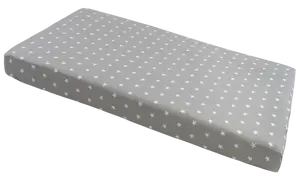 Medi Partners Fitted sheet for bed 120x60 – cotton – White stars on gray