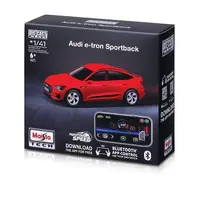 Maisto RC - 1:41 DIE-CAST METAL se světly, Audi e-tron Sportback, červené, XTR, Bluetooth