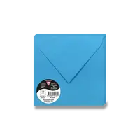 Barevná obálka Clairefontaine 165 × 165 mm, olizová, 20 ks - modrá