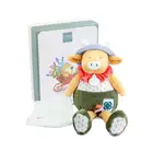 Doudou Dárková sada Plyšová kravička Aneth s dečkou zelená 28 cm