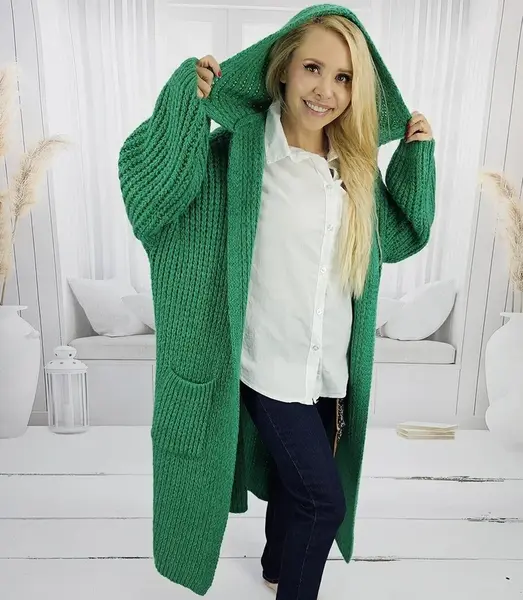Pri Long warm cardigan sweater thick weave VALERIA