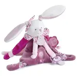 Doudou Hračka s úchytem na dudlík králíček 17 cm