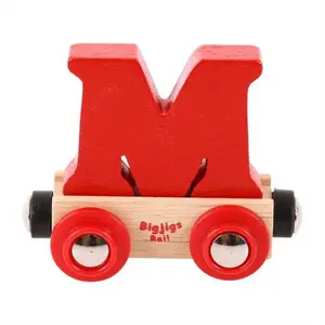 Bigjigs Rail Vagónik dřevěné vláčkodráhy - Písmeno M