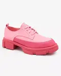 Resti Pink Women's Matte Half Shoes on a Solid Sole Trendy Chunky