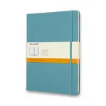 Zápisník Moleskine - tvrdé desky XL, linkovaný, tyrkysový