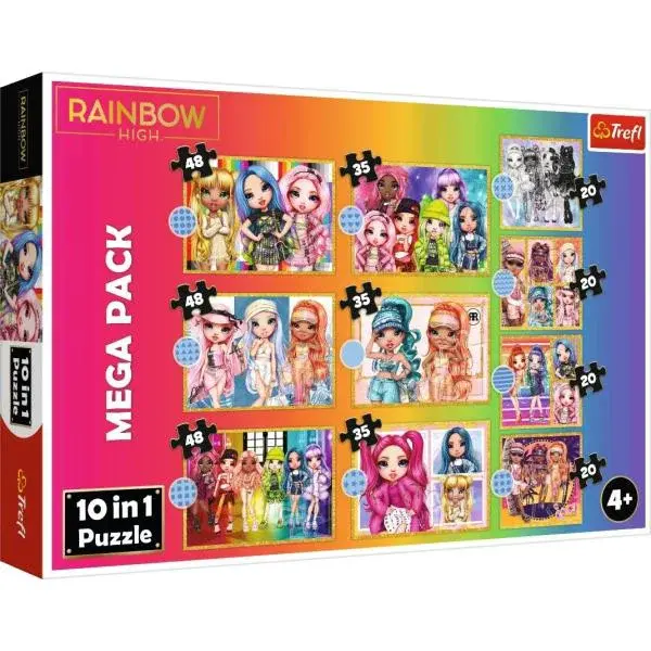 Trefl Puzzle 10v1 - Kolekce módních panenek / MGA Rainbow high